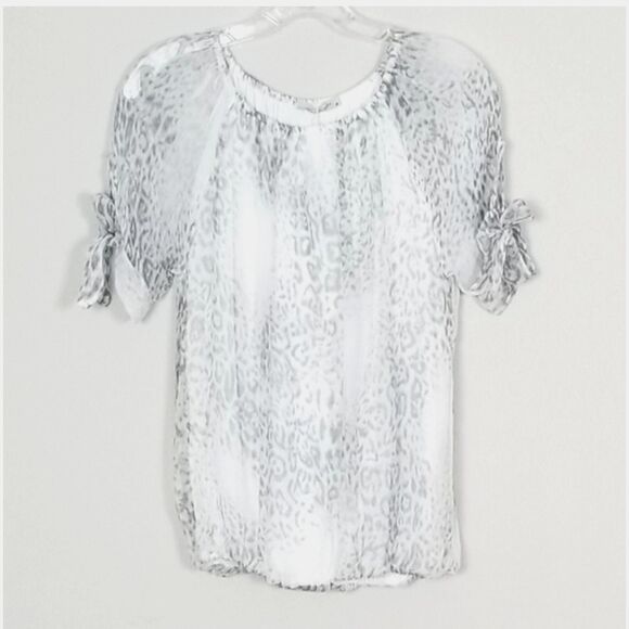 VIOLA BORGHI NWT 100% Silk Sheer Blouse Women's Small Ethereal Fairy Romantic - Picture 3 of 9